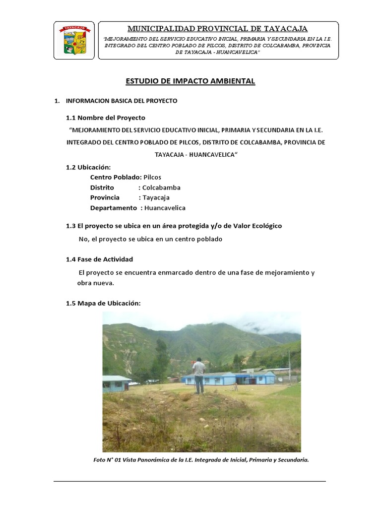 Estudio de Impacto Ambiental | PDF | Suelo | Entorno natural
