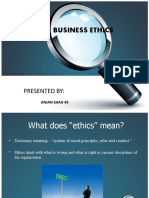 Business Ethics: Presented by