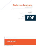 Rollover Analysis Highlights Strong Nifty Rollover