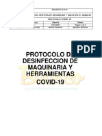 Desinfeccion de Maquinaria y Herramienta PDF