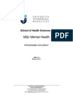 MSC Mental Health: School of Health Sciences