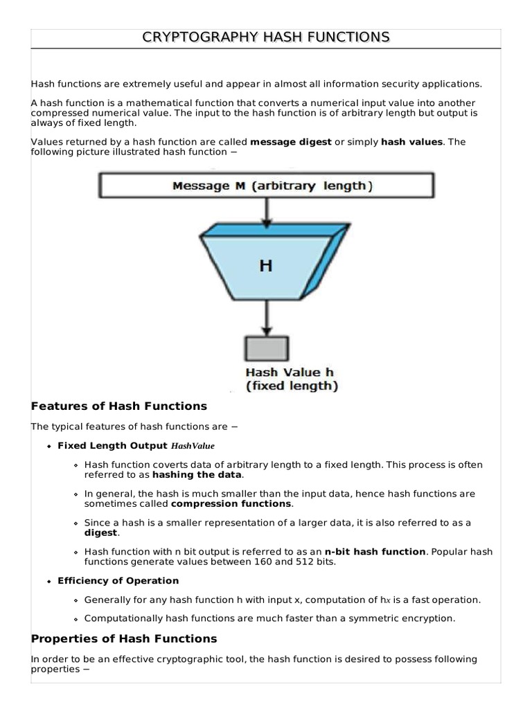 Cryptography Hash Functions | PDF | Algorithms | Crime Prevention