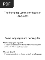 Pumping Lemma For Regular Language