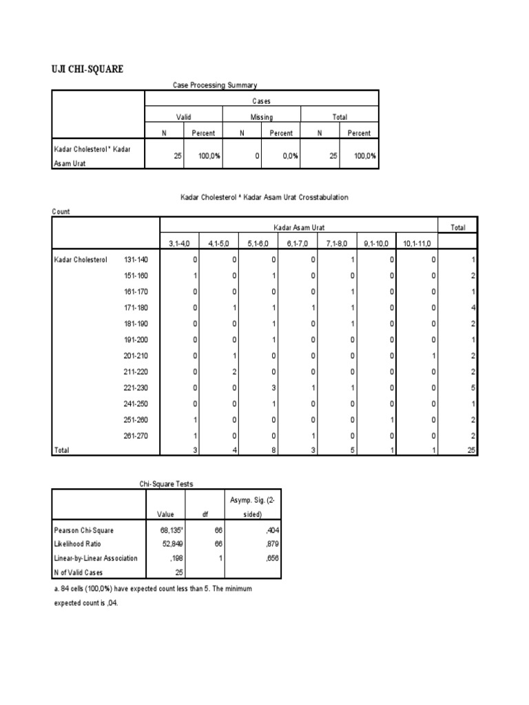 Uji Chi-Square: Case Processing Summary | PDF | Research Methods ...