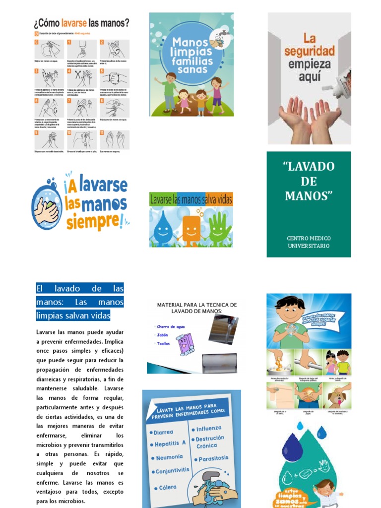 Folleto de Lavado de Manos para Niños | PDF | Salud y bienestar ...