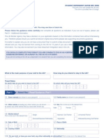 Application Form VAF3B - Student Dependent Form