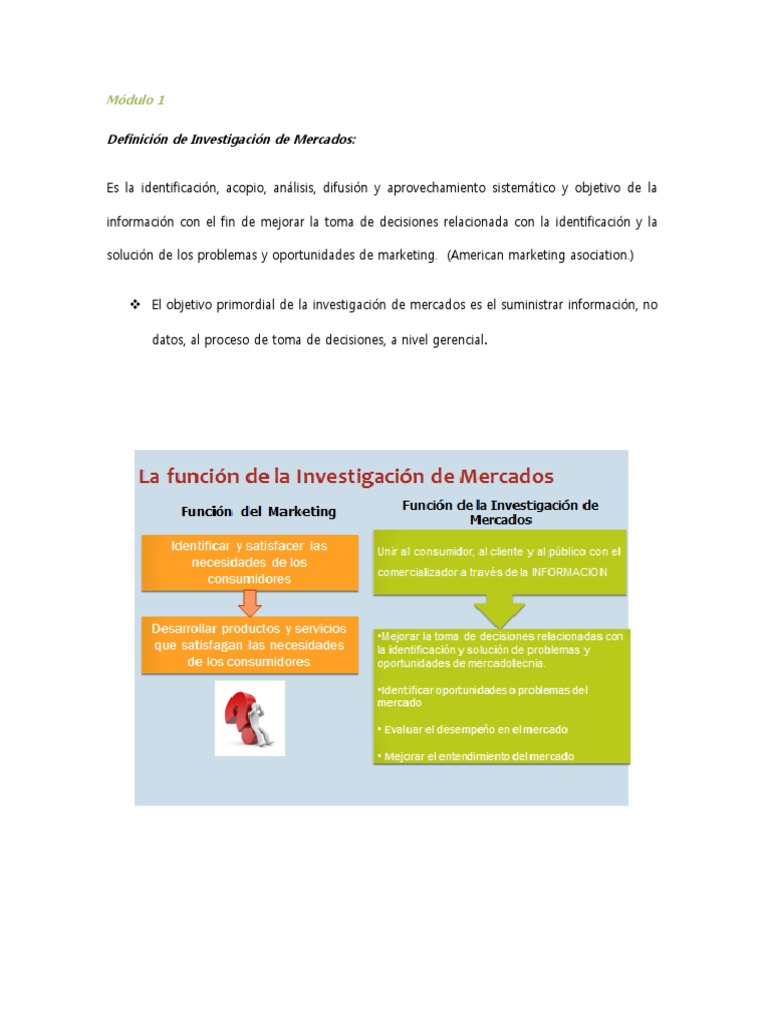 Modulo 1 IDM PDF | PDF | Investigación de mercado | Toma de decisiones
