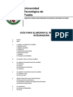 Guía para Elaborar El Reporte de Integradora Utp