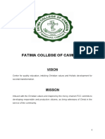 Fatima College of Camiguin: Vision