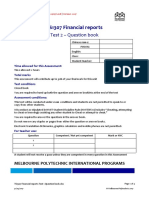 TS1307 Financial Reports: Test 2 - Question Book