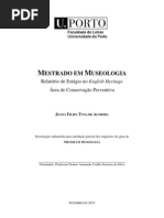 Relatório de Estágio no English Heritage - Área de Conservação Preventiva