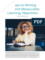 Steps in Writing Clear and Measurable Objectives