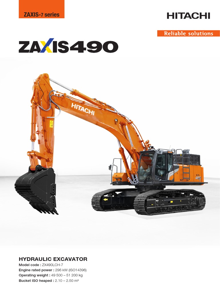 Zaxis-Series: Hydraulic Excavator | PDF | Piston | Engines