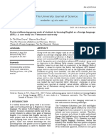 Factors Influencing Group Work of Students in Learning English As A Foreign Language