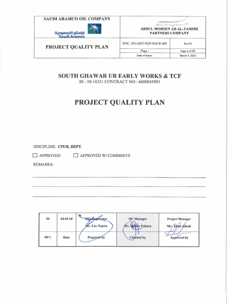 Organization Chart, Formats & MobilizationDemobilization Plan