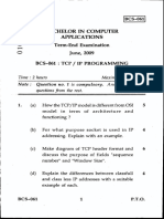 Bachelor in Computer I.-Applications: Term-End Examination O Lune, 2aag Bcs-061: TCF / Ip Programming