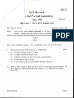 MCA (Revised) Term-End Practical Exarnination - Une, 2009: Mcsl-045: Unix and Dbms Lab