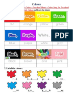 Colours, Shapes Worksheet