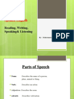 Spoken English: Reading, Writing, Speaking& Listening