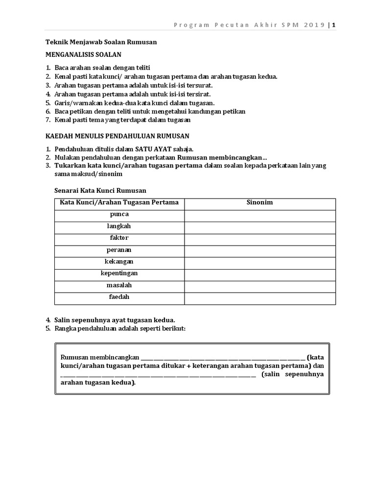 Bahan Pecutan Spm Pdf Pdf