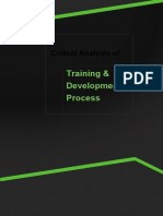 Training & Development Process: Critical Analysis of