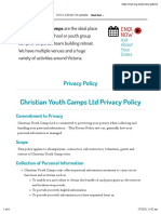 Privacy Policy - Cyc Camps