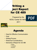 Writing A Project Report For CE 489