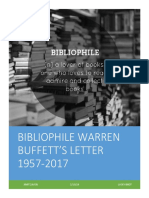 Bibliophile Warren Buffett's Letter 1957-2017