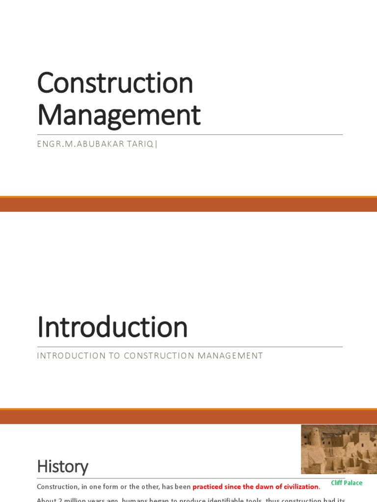 Overview of Construction Management History | PDF | General Contractor ...