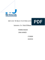 Ssci-102: World Culture & Diversity Instructor: Dr. Nihal Elshimy Yomna Nagah Dina Ahmed 1710828 1610156
