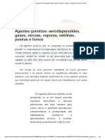 Agentes Químicos - Aerodispersóides, Gases, Névoas, Vapores, Neblinas, Poeiras e Fumos