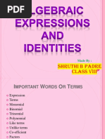 Algebraic Expressions and Identities