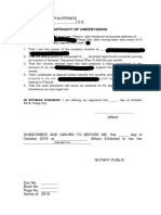 Affidavit of Undertaking - Support