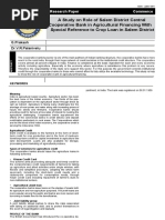 A Study On Role of Salem District Central Cooperative Bank in Agricultural Financing With Special Reference To Crop Loan in Salem District