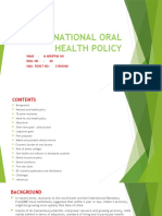 National Oral Health Policy Framework