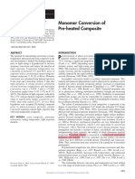 Monomer Conversion of Pre-Heated Composite.