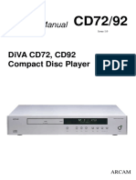 Service Manual: Diva Cd72, Cd92 Compact Disc Player