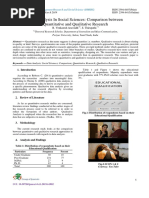 Data Analysis in Social Sciences Comparison Between Quantitative and Qualitative Research