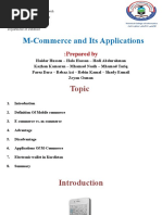 M-Commerce and Its Applications: Prepared by