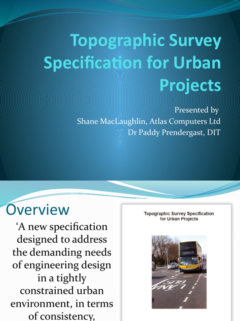 Urban Topographic Survey Standards | PDF | Surveying | Quality Assurance