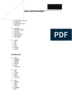 4 Answer Key A Grammar, Vocabulary, and Pronunciation