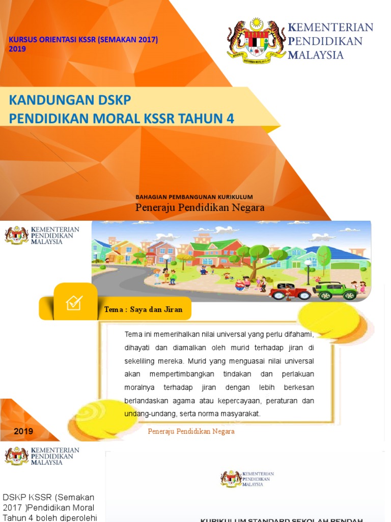 Kandungan Dskp Kssr Pendidikan Moral Tahun 4