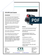 CVS 870 Limit Switch: Instruction Manual