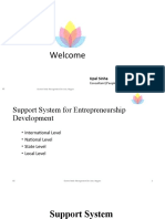 Support System For Entrepreneurship