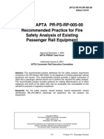 APTA-PR-PS-RP-005-00-Recommended Practice For Fire Safety Analysis of Existing Passenger Rail Equipment