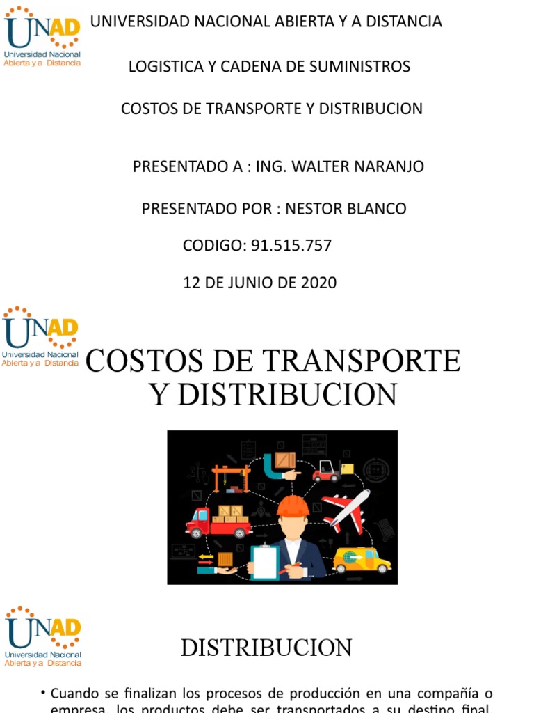 Costos de Transporte y Distribucion | PDF | Transporte | Logística