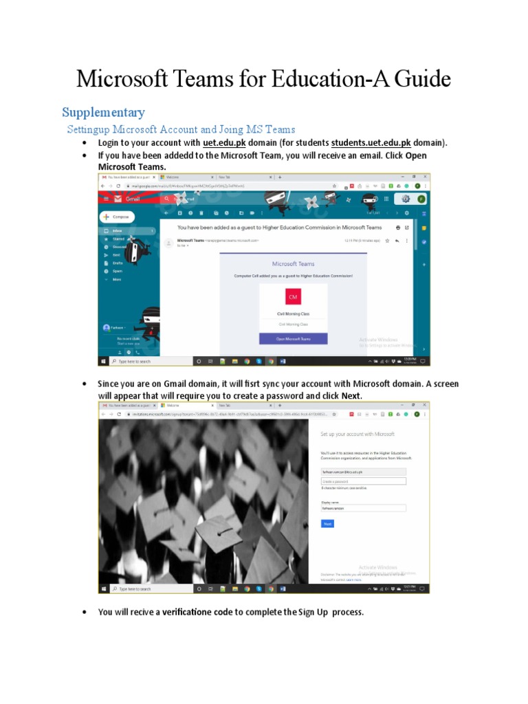 Microsoft Teams Setup for Education | PDF