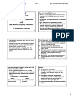 Multiple Deposit Creation and and The Money Supply Process: (Ch. 13 in The Text)