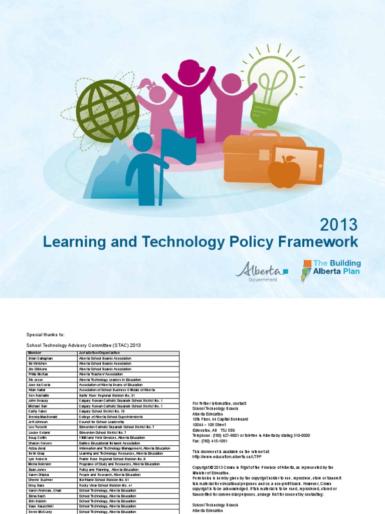 Learning and Technology Policy Framework Web | PDF | Educational ...