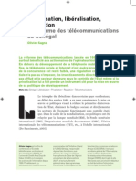 Olivier Sagna. Privatisation, Libéralisation, Régulation La réforme des télécommunications au Sénégal Afrique contemporaine n° 234 p. 113-126